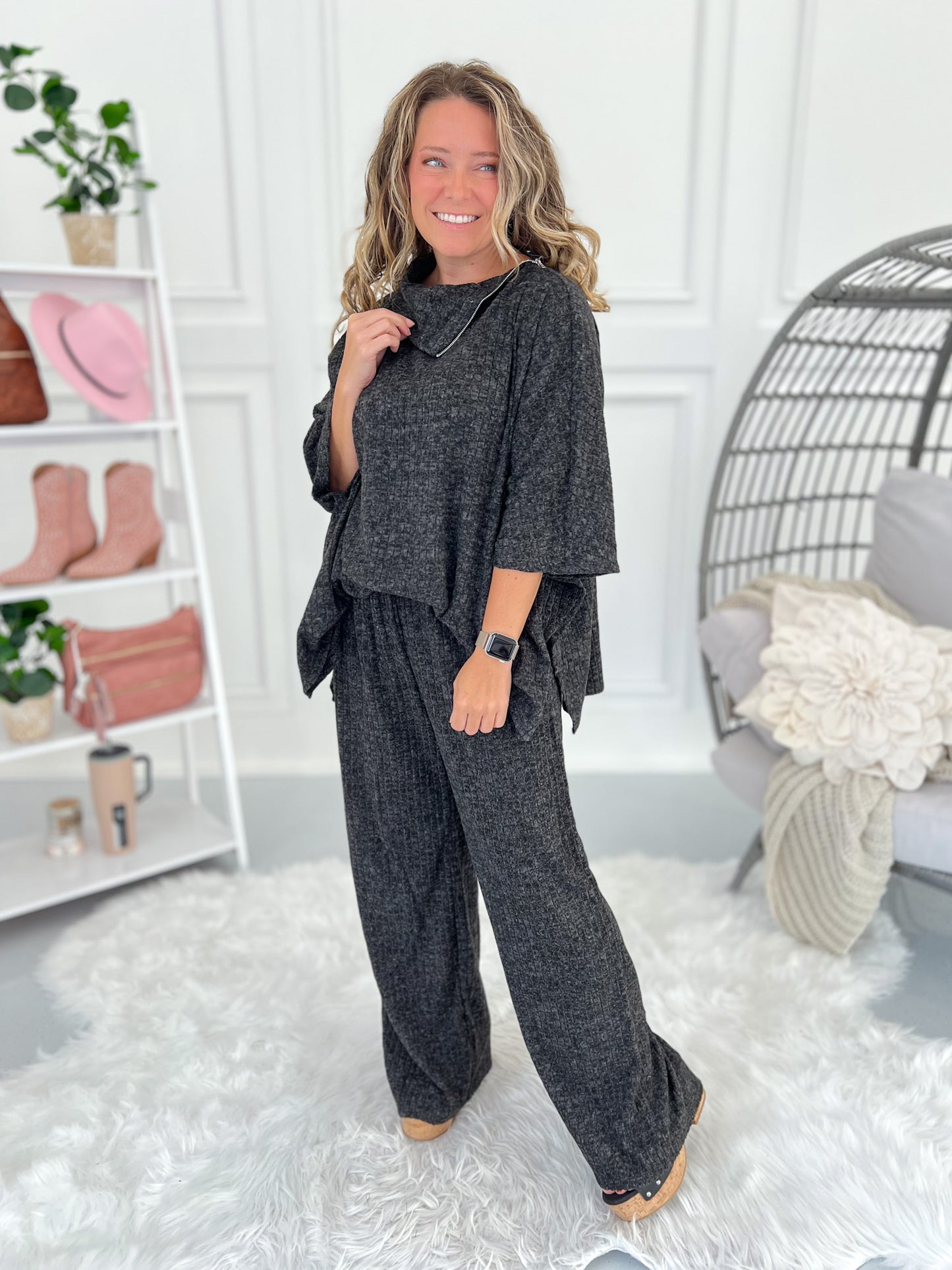 Can't Miss Out Cashmere Brushed Matching Set