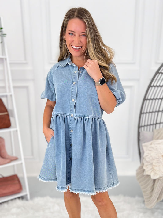 With A View Denim Dress