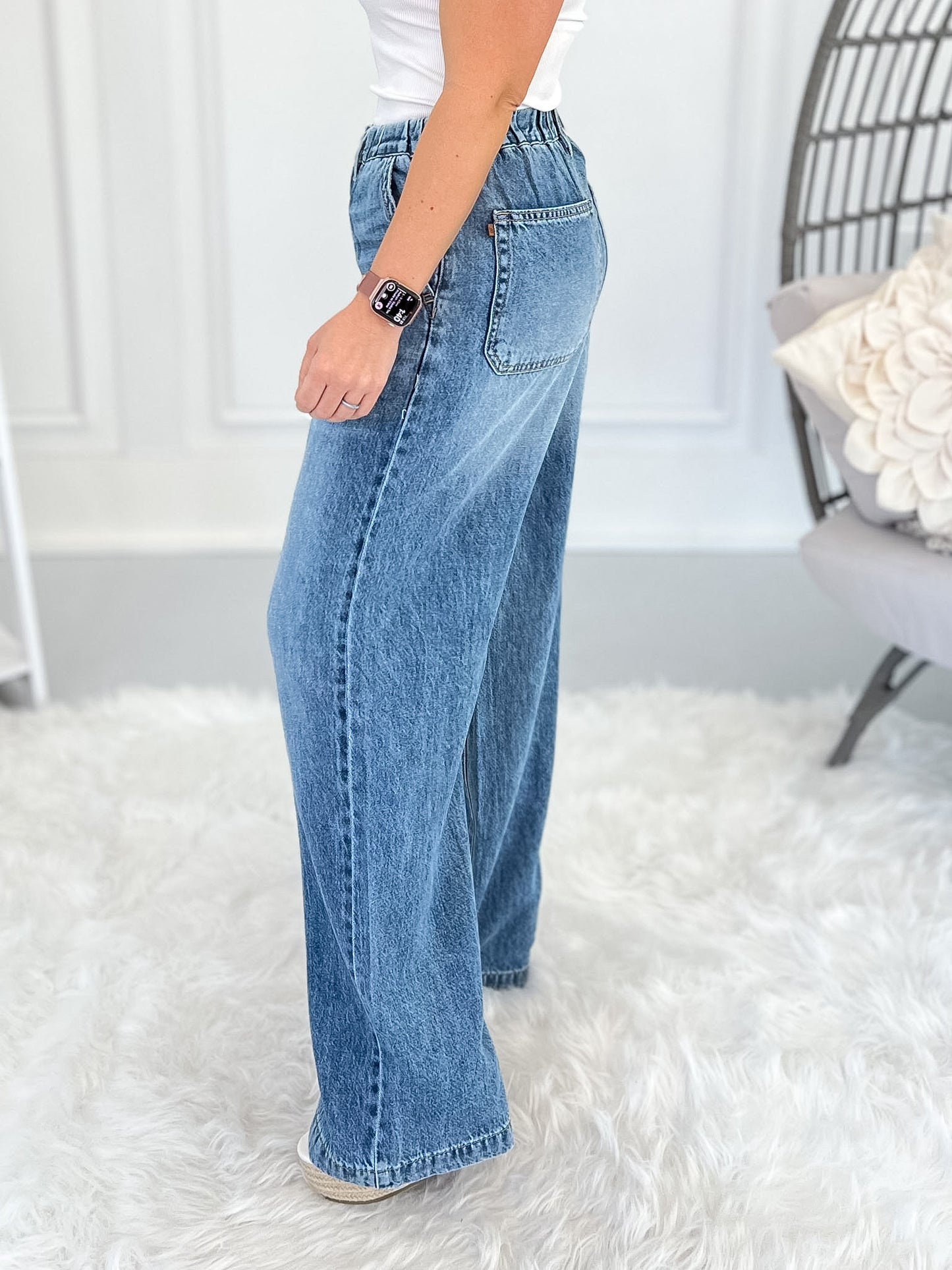Rhythm And Flow- Judy Blue Featherweight Baggy Elastic Waist Jean
