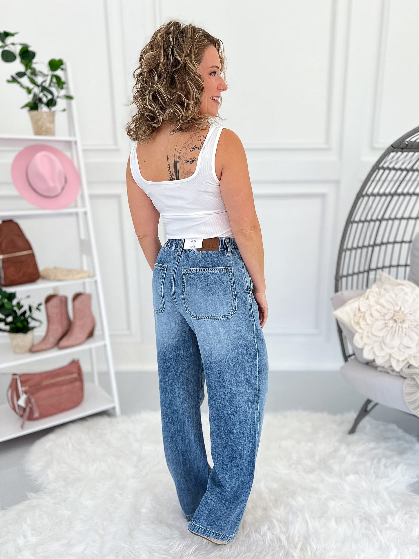 Rhythm And Flow- Judy Blue Featherweight Baggy Elastic Waist Jean