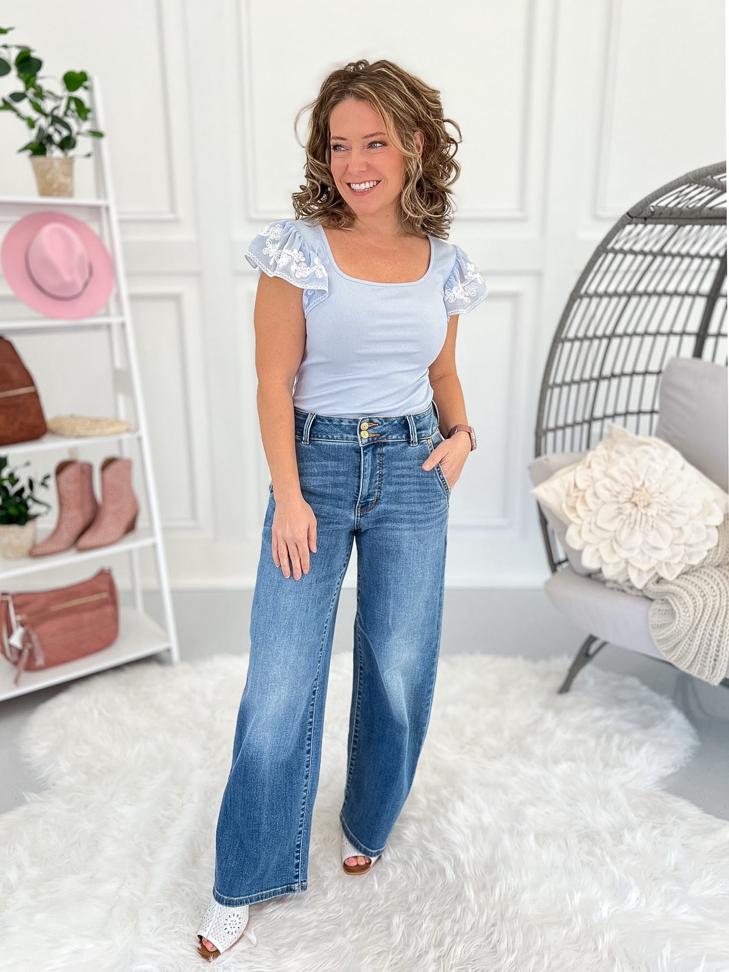 Options Open - Multi-inseam Judy Blue Trouser Column Straight Leg Jean