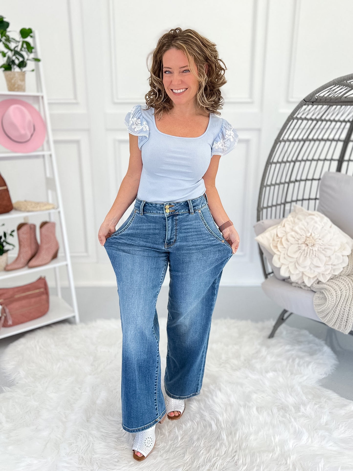 Options Open - Multi-inseam Judy Blue Trouser Column Straight Leg Jean