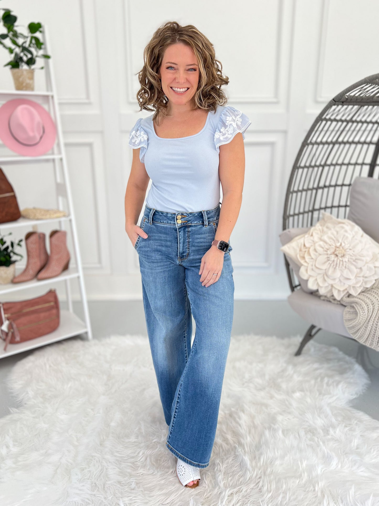 Options Open - Multi-inseam Judy Blue Trouser Column Straight Leg Jean