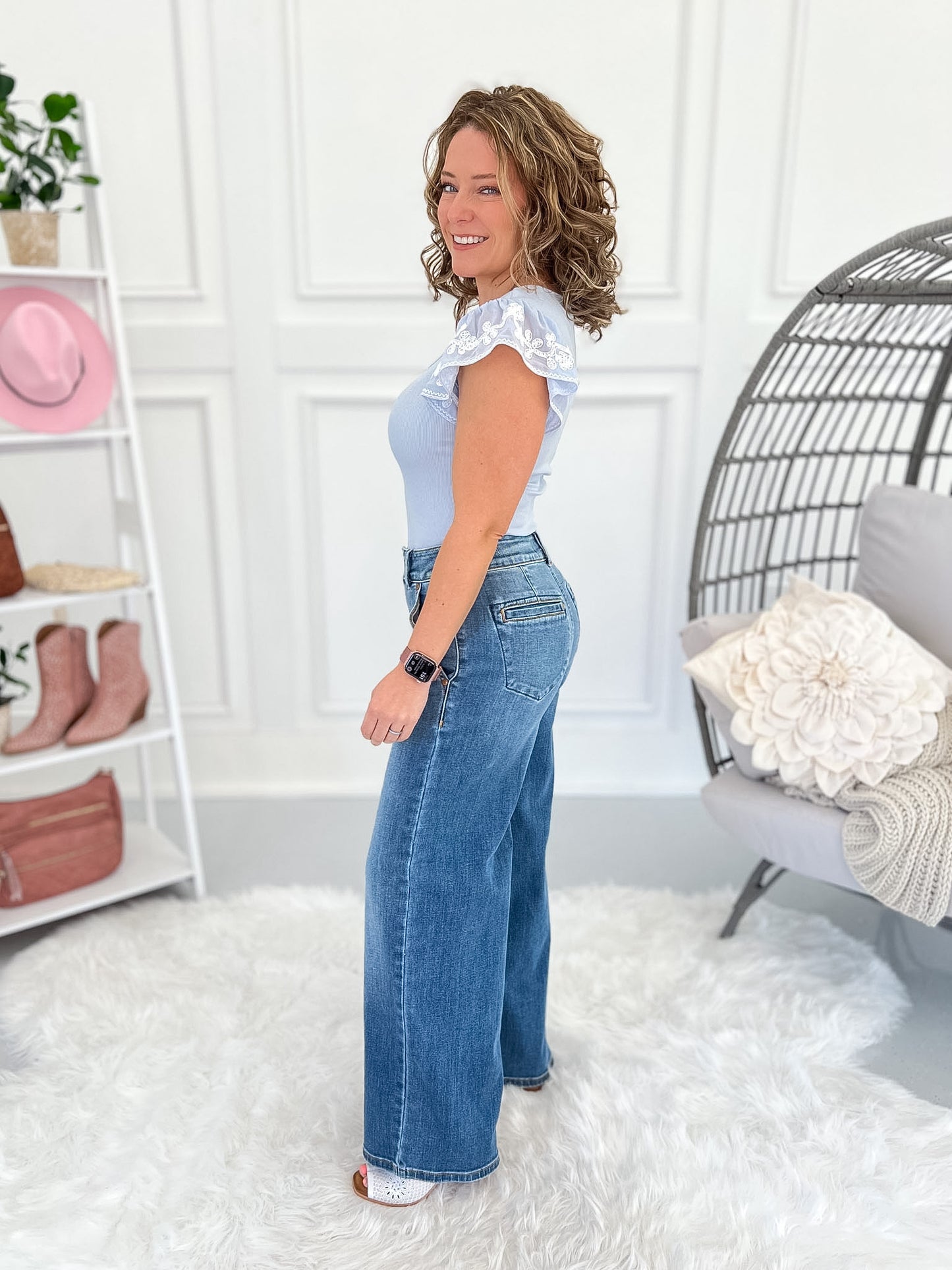 Options Open - Multi-inseam Judy Blue Trouser Column Straight Leg Jean