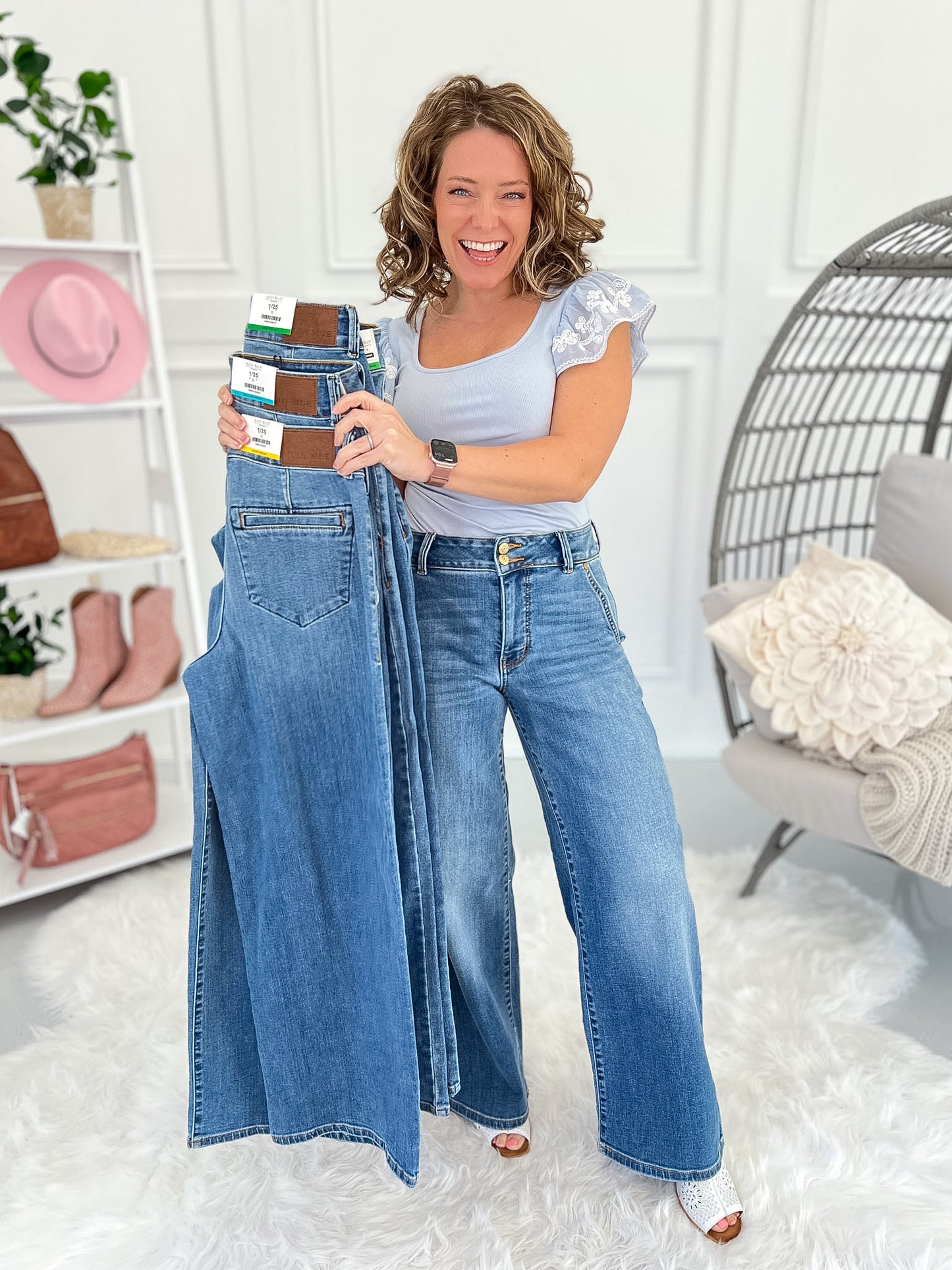 Options Open - Multi-inseam Judy Blue Trouser Column Straight Leg Jean