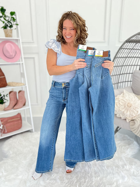Options Open - Multi-inseam Judy Blue Trouser Column Straight Leg