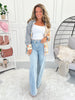 Cross My Heart - Judy Blue Criss Cross Waist Retro Wide Leg Jean