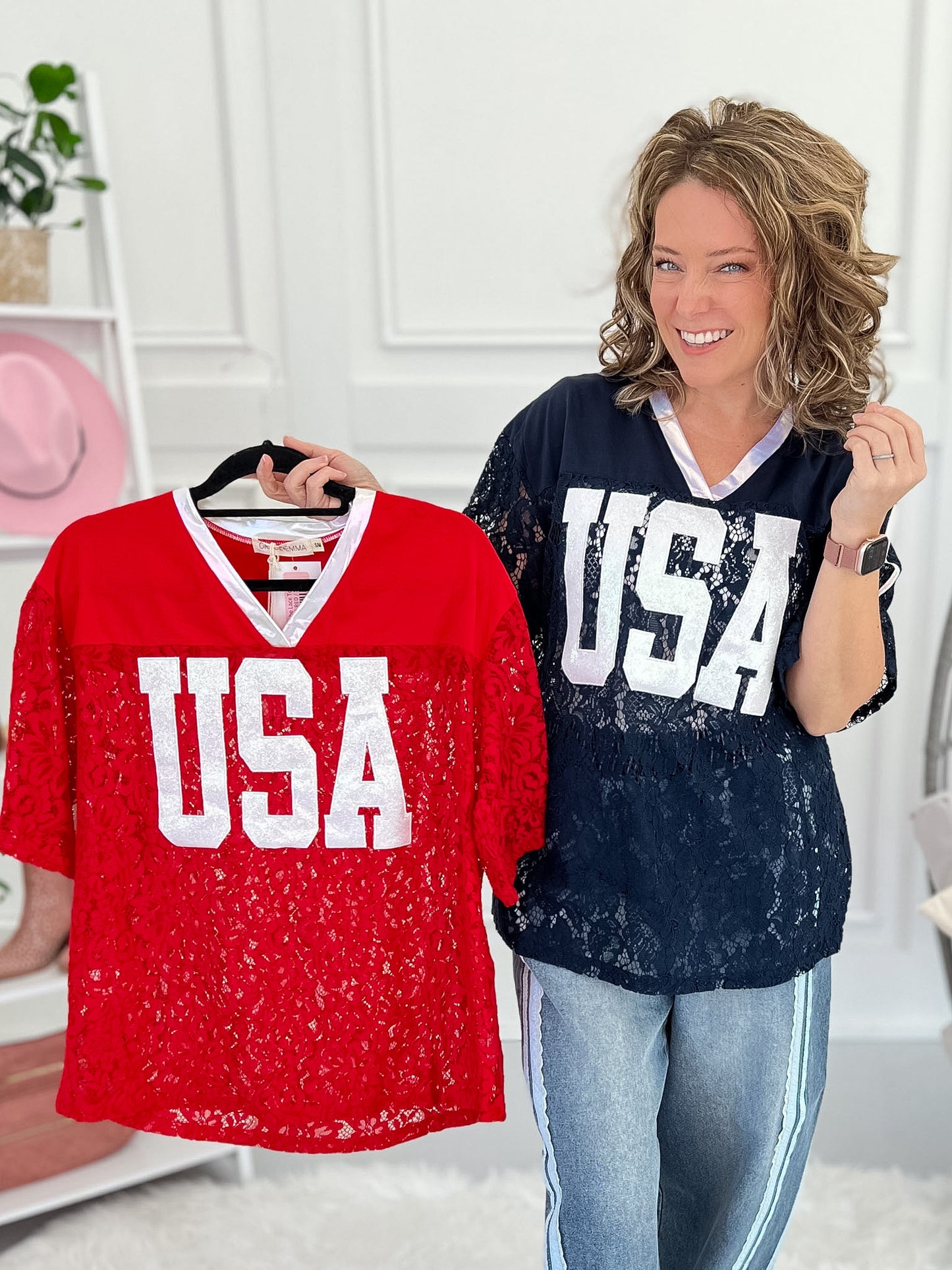 USA Babe Lace Top