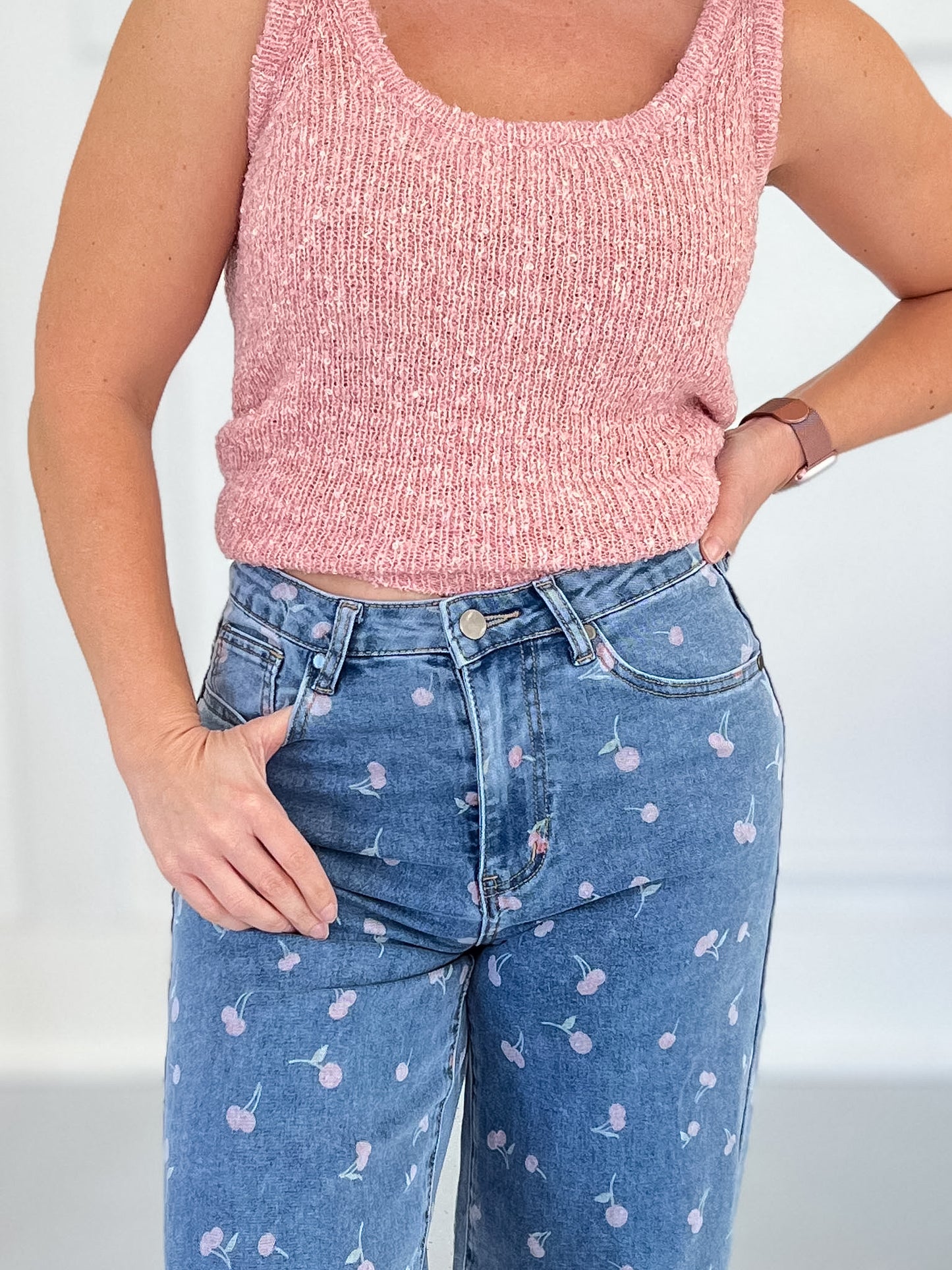 Cherry On Top - Stretch Twill Jeans - Final Sale