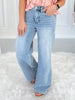 Short Notice - Judy Blue PETITE Tummy Control Retro Wide Leg Jean