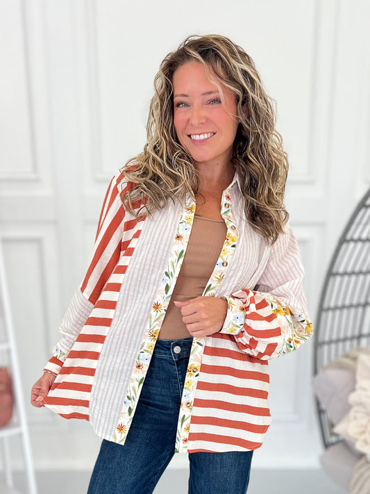 Rust Revival Button Up Top