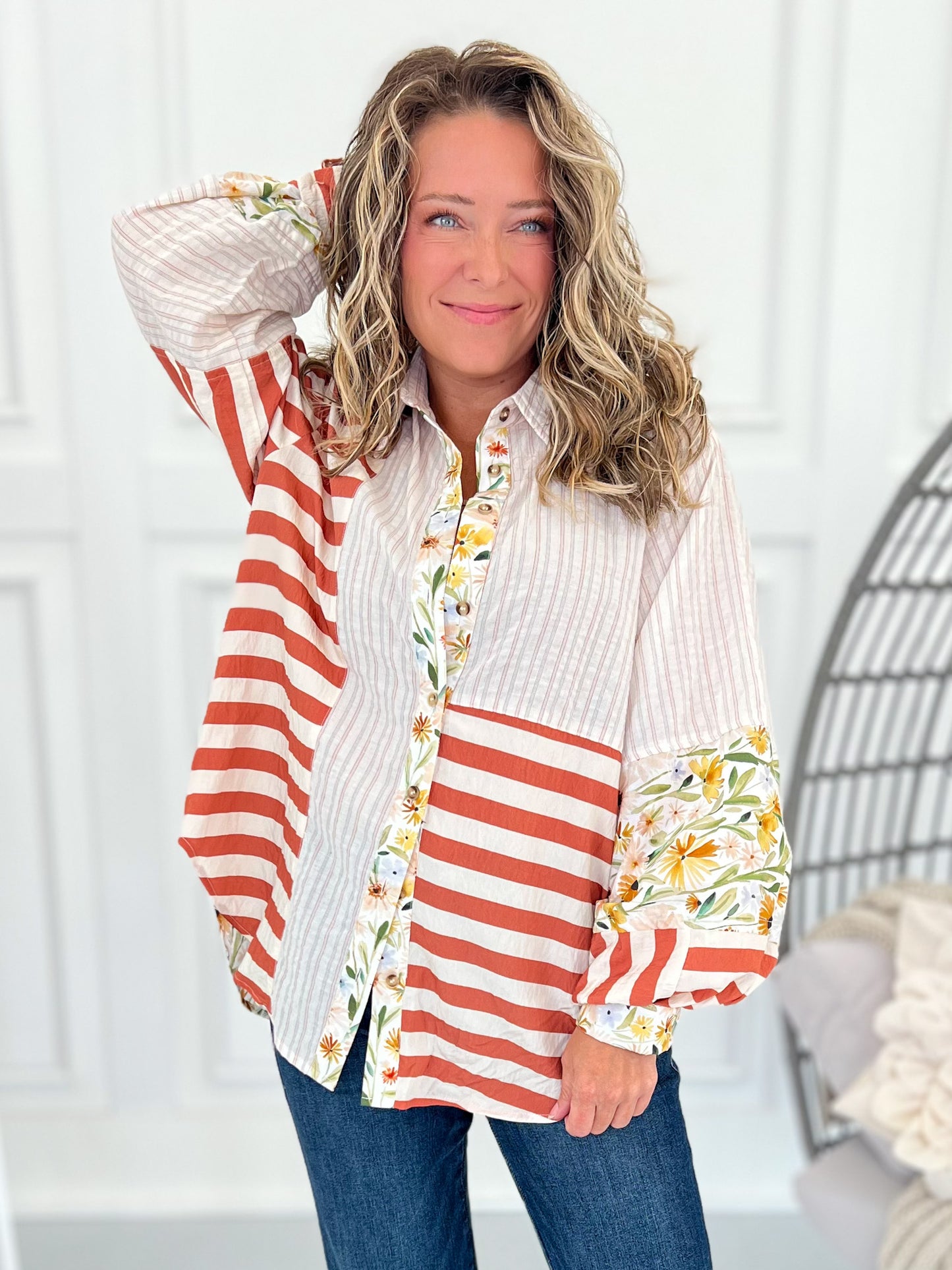 Rust Revival Button Up Top