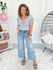 Retro Step - Judy Blue Wide Leg Cropped Jean
