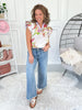 Walk Of Fame - Judy Blue Fray Hem Ankle Wide Leg Jean