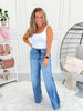 Free Flow - Judy Blue Featherweight Chambray Wilhelmina Elastic Waist Jean