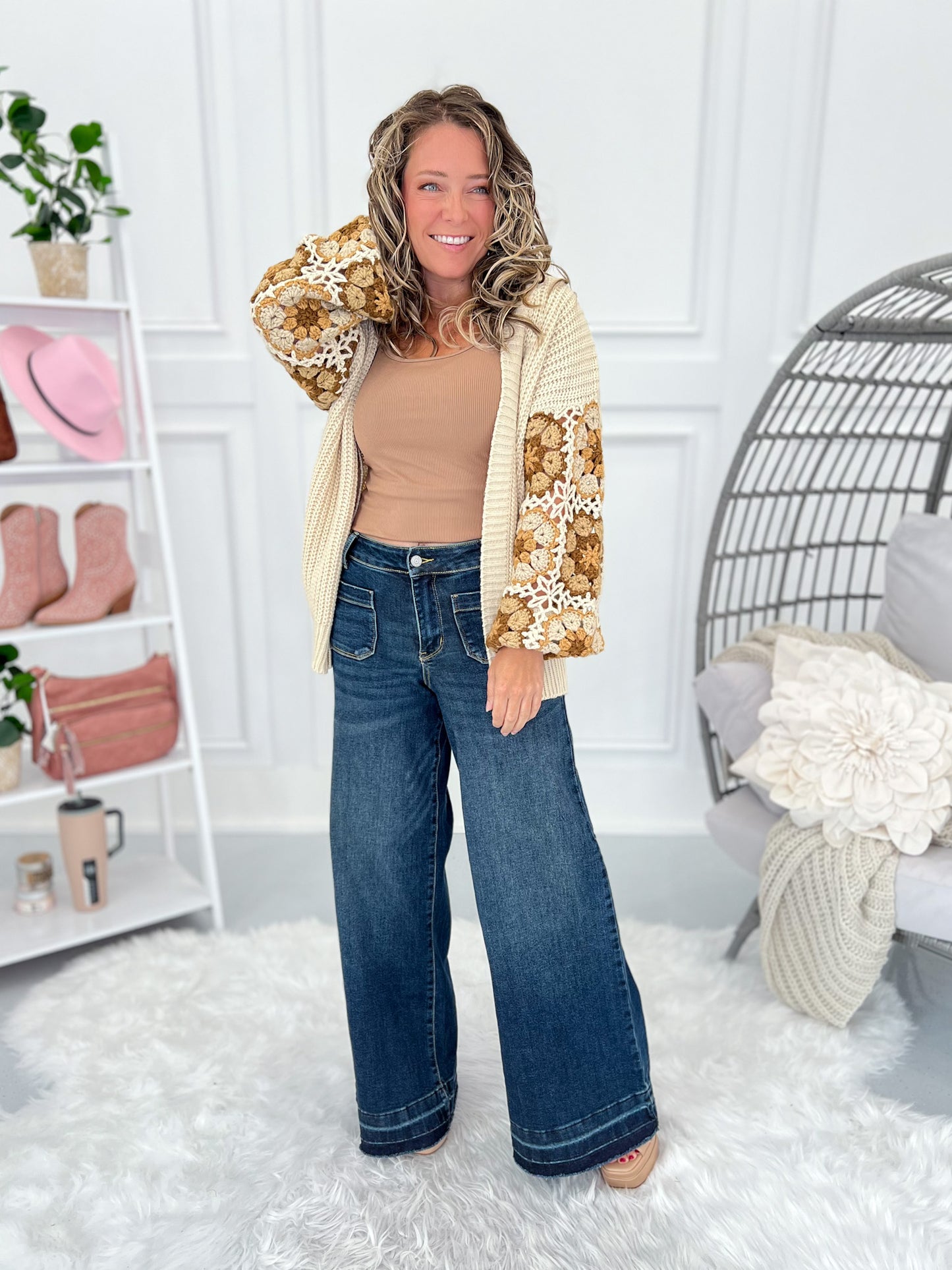 Boogie Nights - Judy Blue Palazzo Jean with Patch Pockets