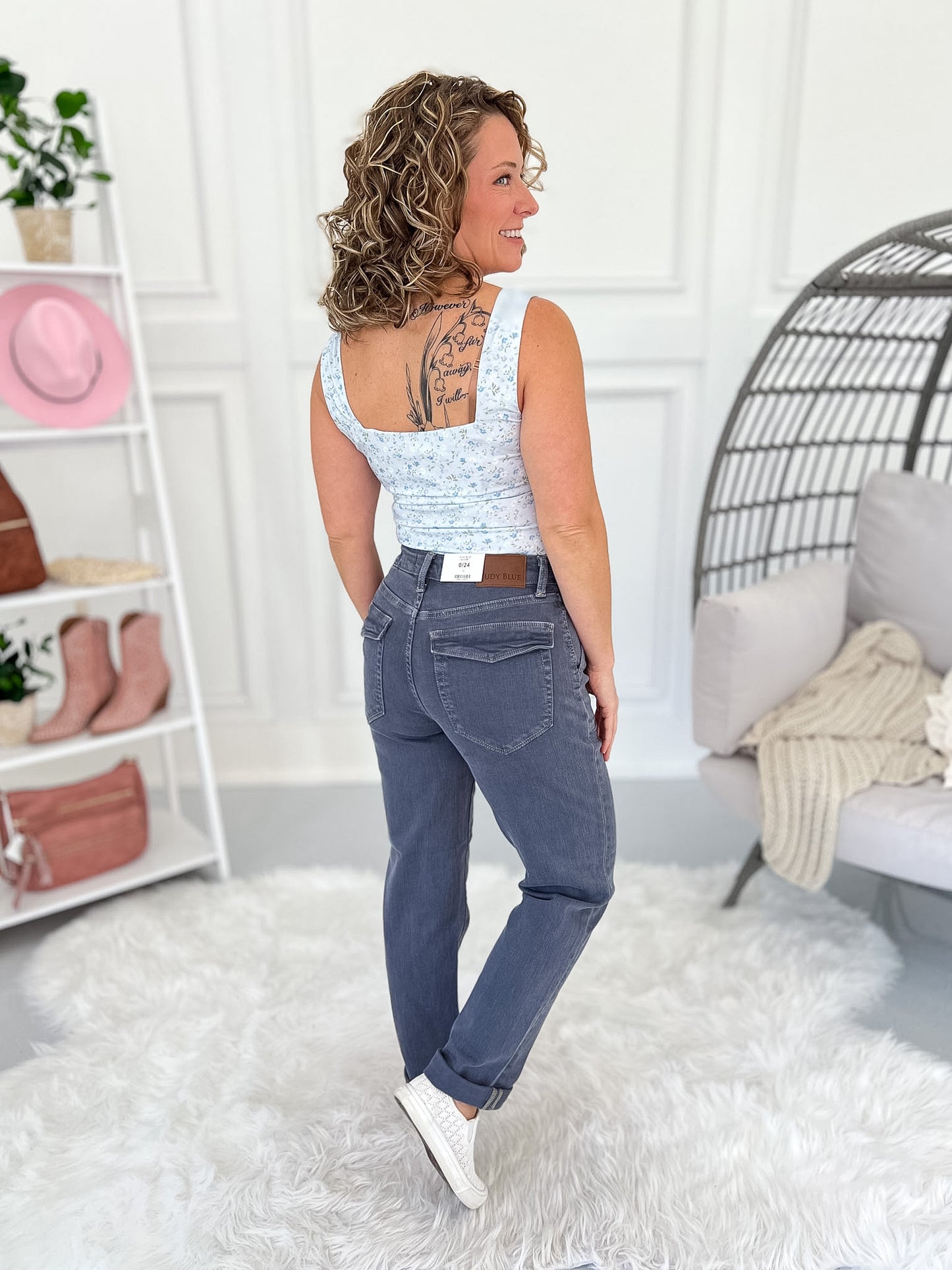 Out Of The Blue - Judy Blue Vintage Aurora Weekender