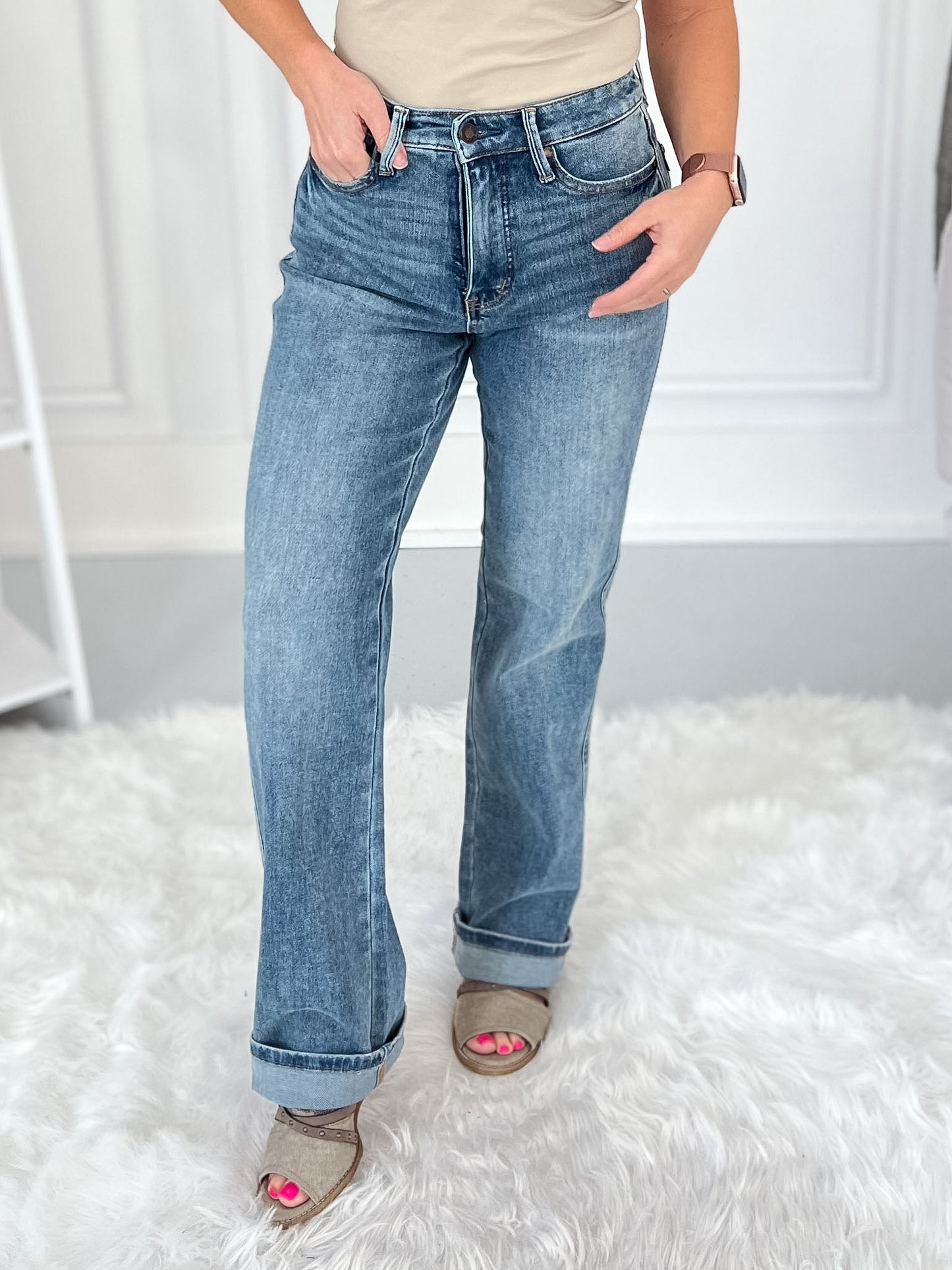Slim Chance - Judy Blue Tummy Control Slim Straight Leg Jean