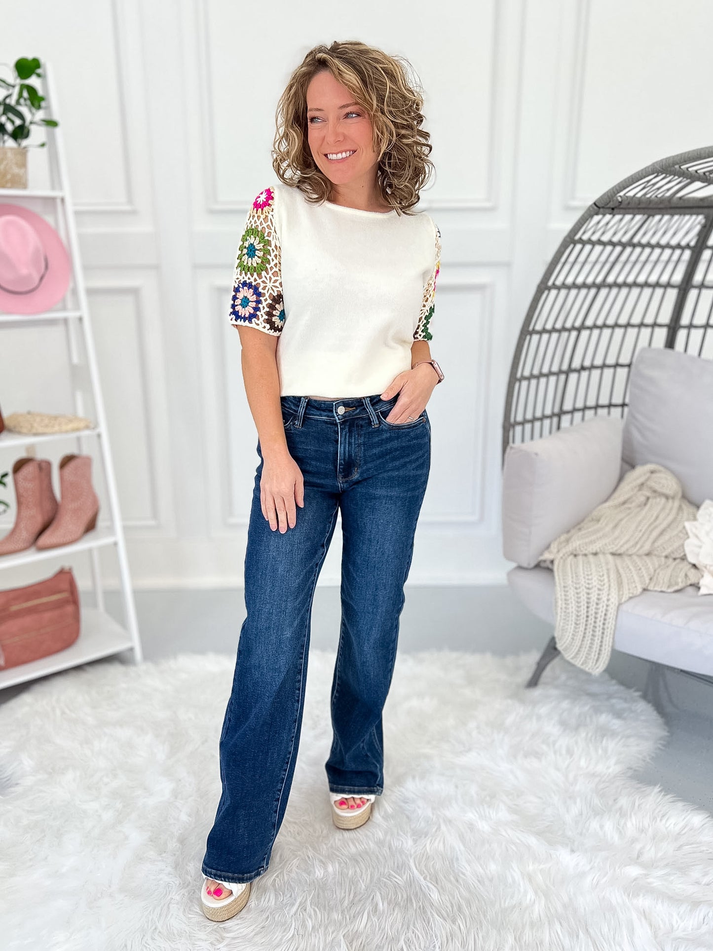 Little Pick Me Up - Judy Blue Contoured Boy Bootcut Jean