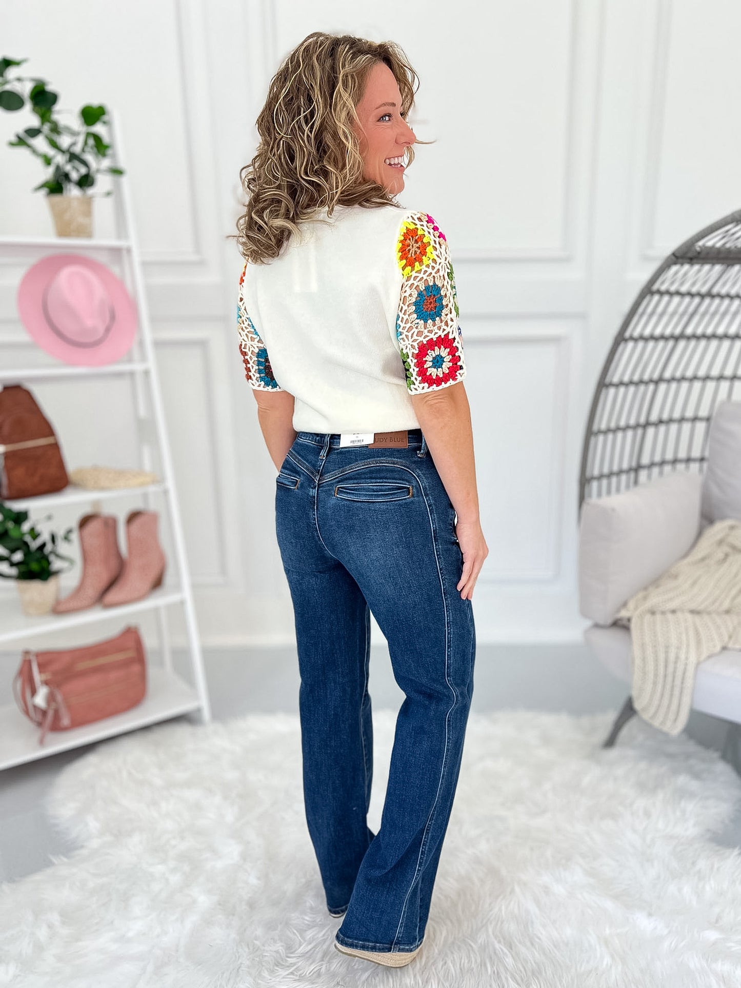Little Pick Me Up - Judy Blue Contoured Boy Bootcut Jean