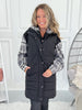 Harlow Long Vest - Black