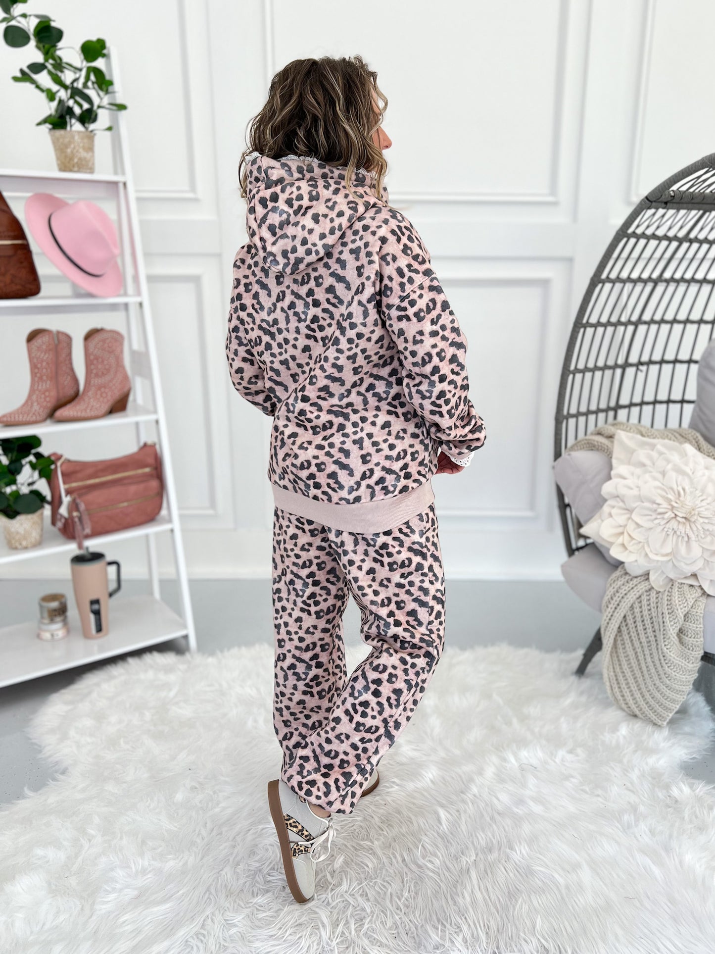 Comfort Zone Hoodie - Leopard Lace
