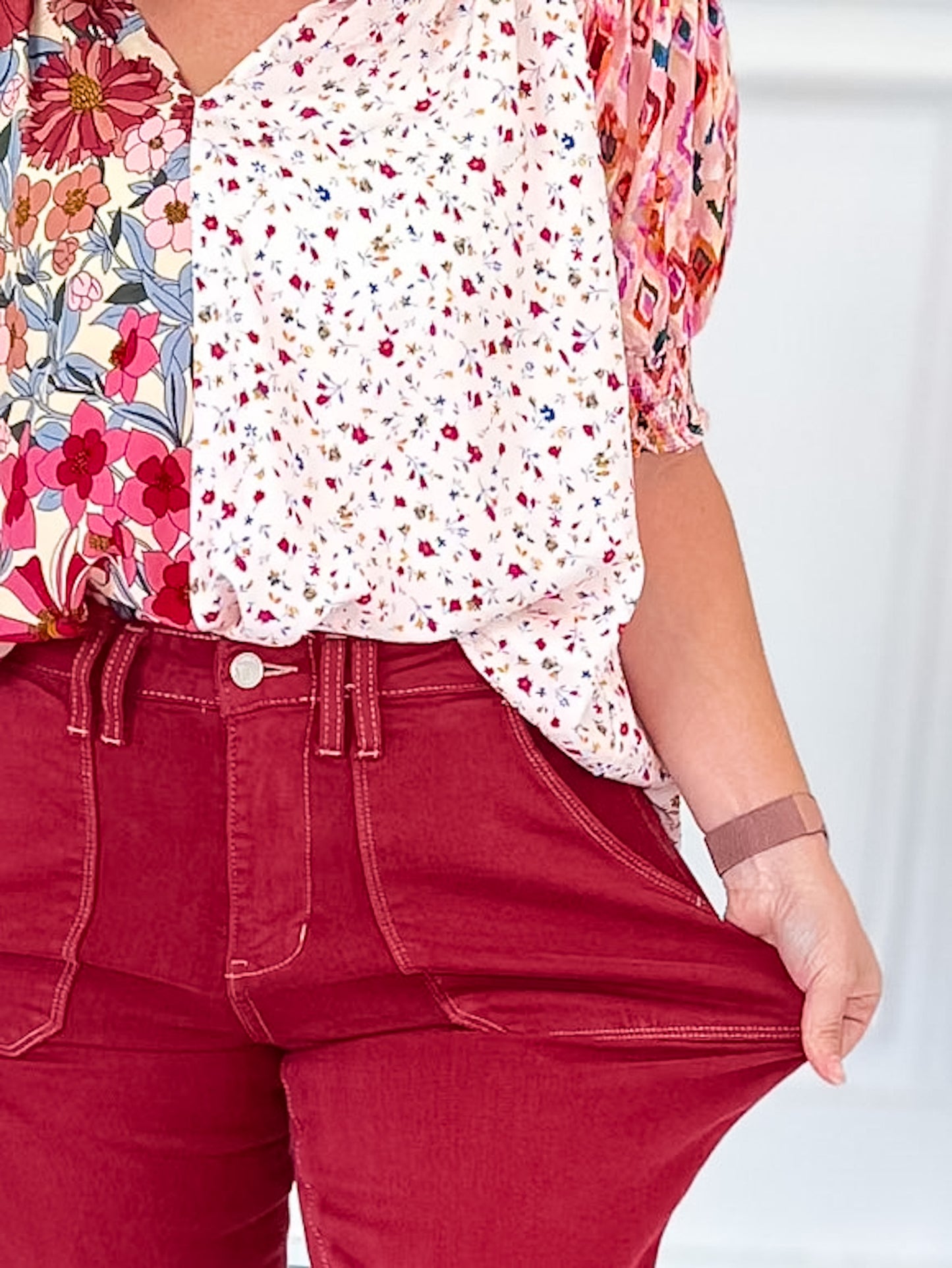 Red Eye Ready - Judy Blue Vintage Red Aurora Weekender Jean