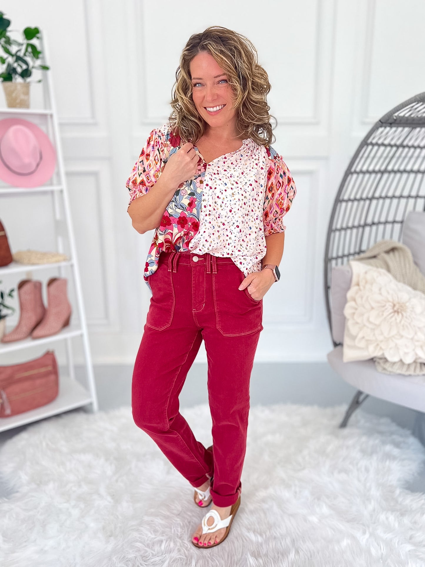 Red Eye Ready - Judy Blue Vintage Red Aurora Weekender Jean