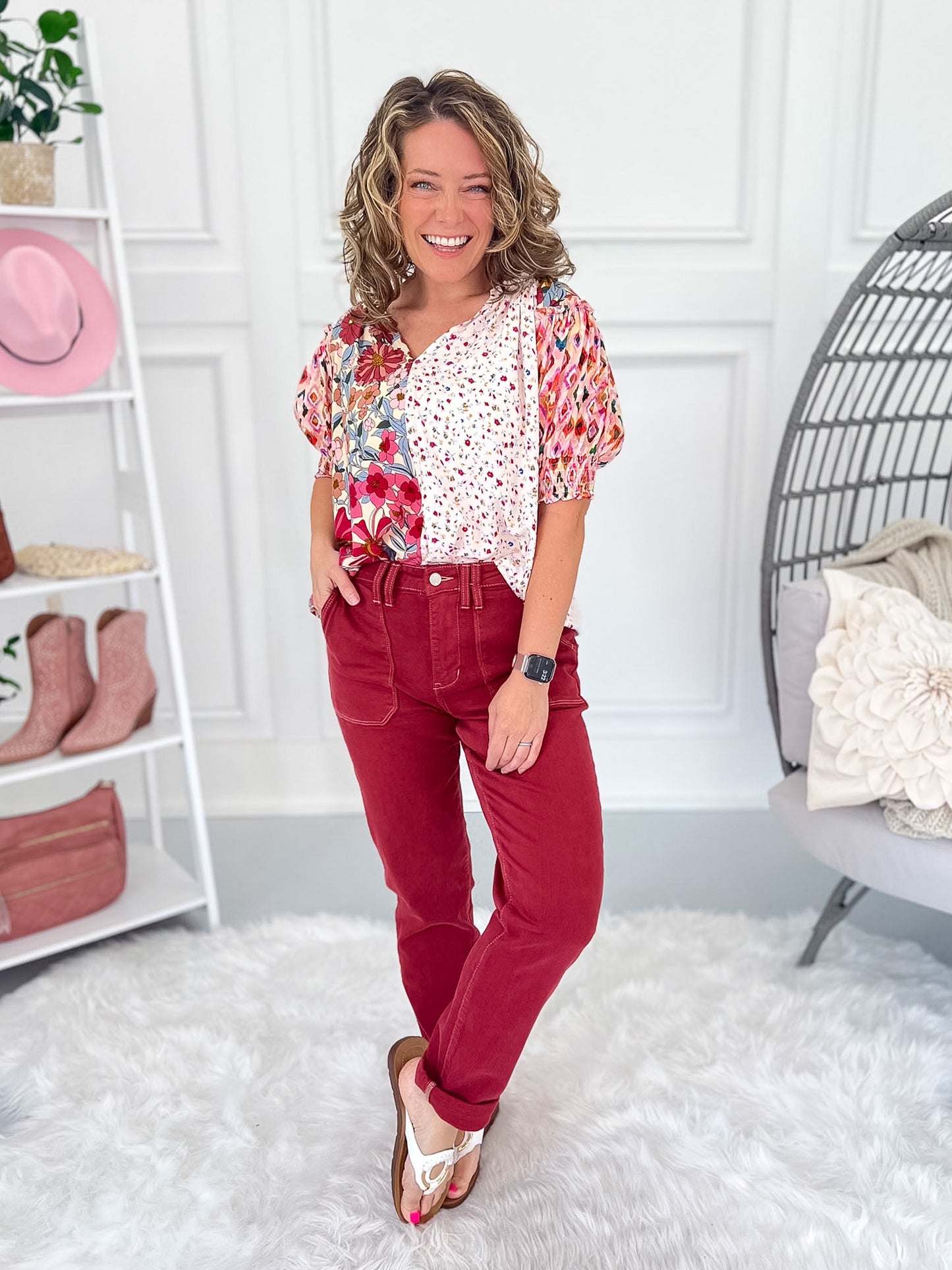 Red Eye Ready - Judy Blue Vintage Red Aurora Weekender Jean
