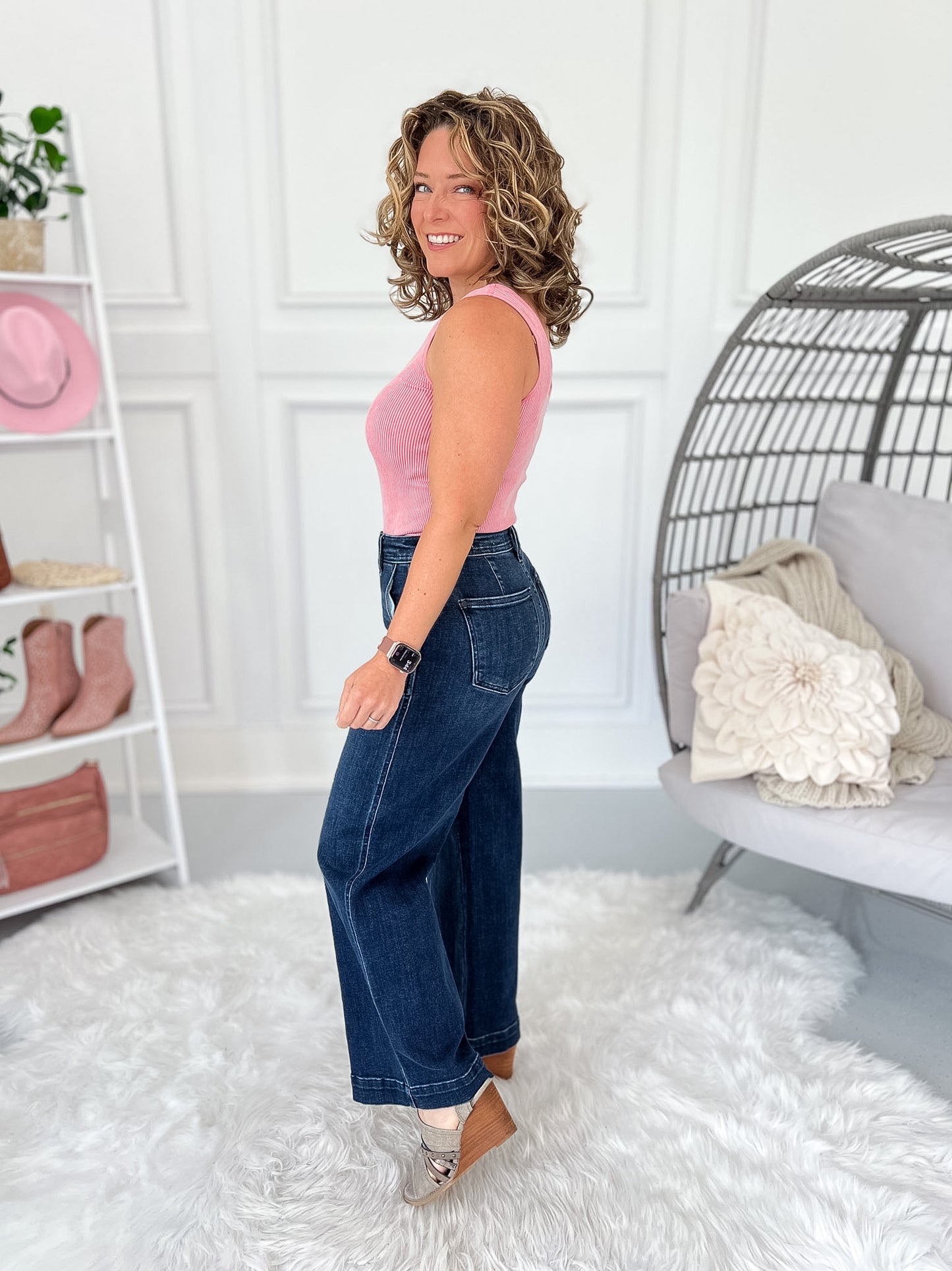 Say Less - Judy Blue Trouser Ankle Wide Leg Jean