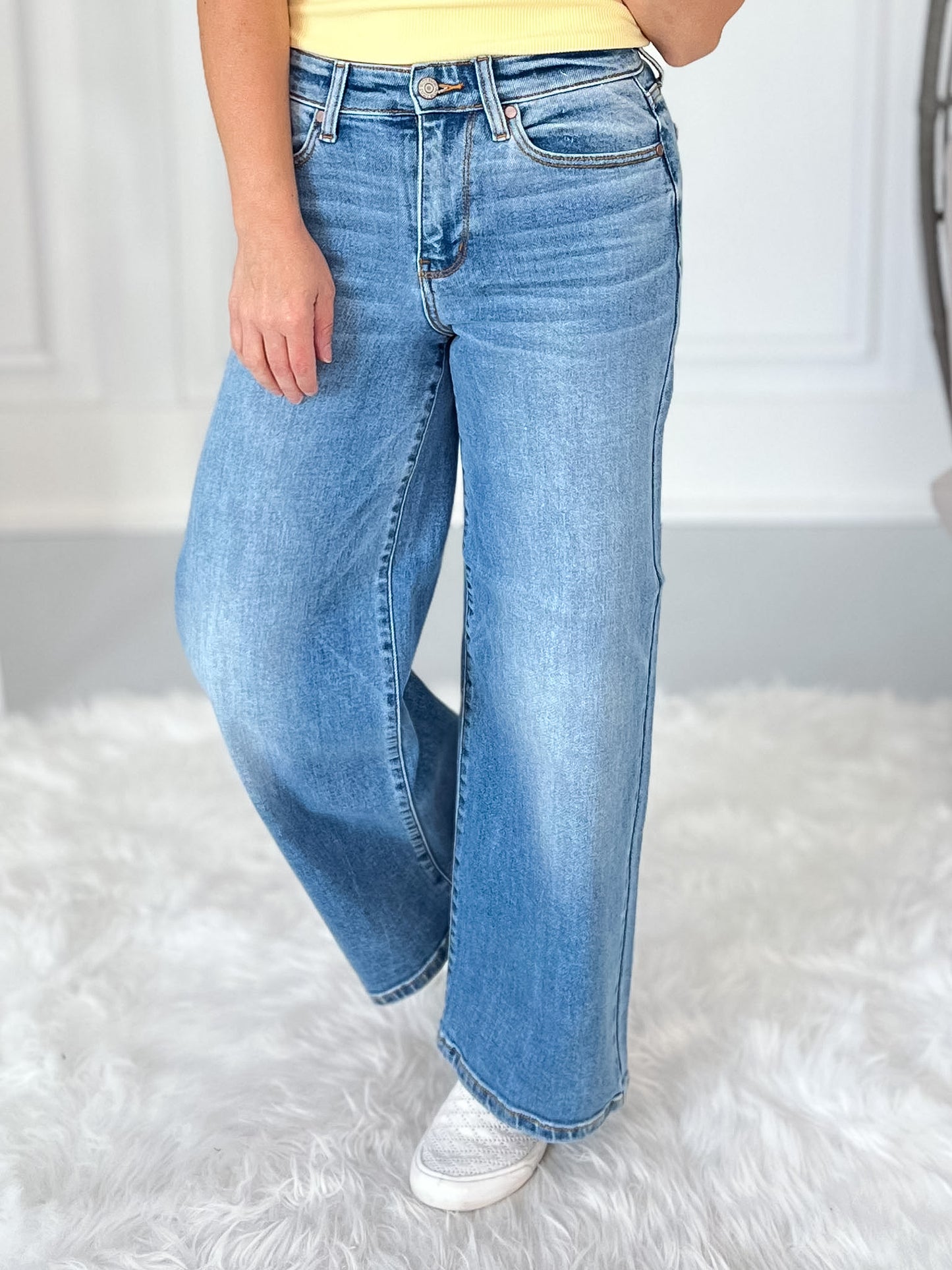 Business Casual - Judy Blue Ankle Wide Leg Jean