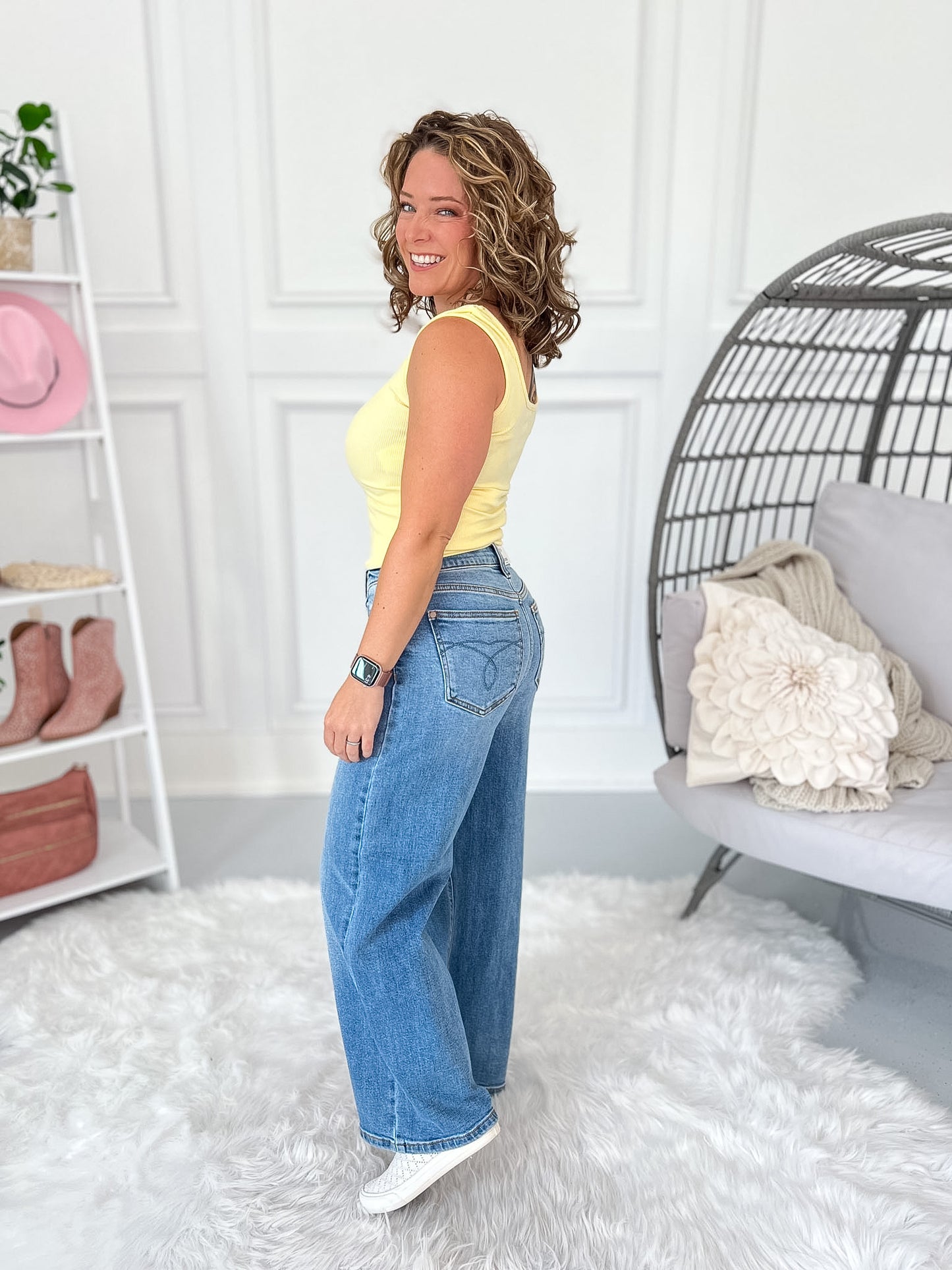 Business Casual - Judy Blue Ankle Wide Leg Jean