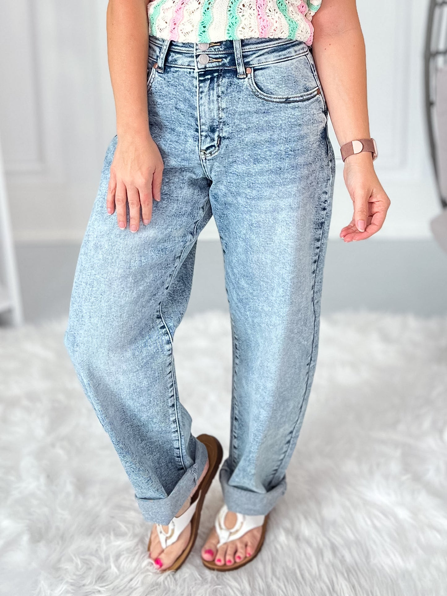 Double Vision - Judy Blue Double Waistband Marlow Arc Jean