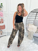 Paws Off Barrel Leg Leopard Print Jean