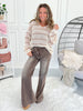Time Traveler - Judy Blue Clay Yarn Dyed Retro Wide Leg Jean