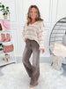 Time Traveler - Judy Blue Clay Yarn Dyed Retro Wide Leg Jean