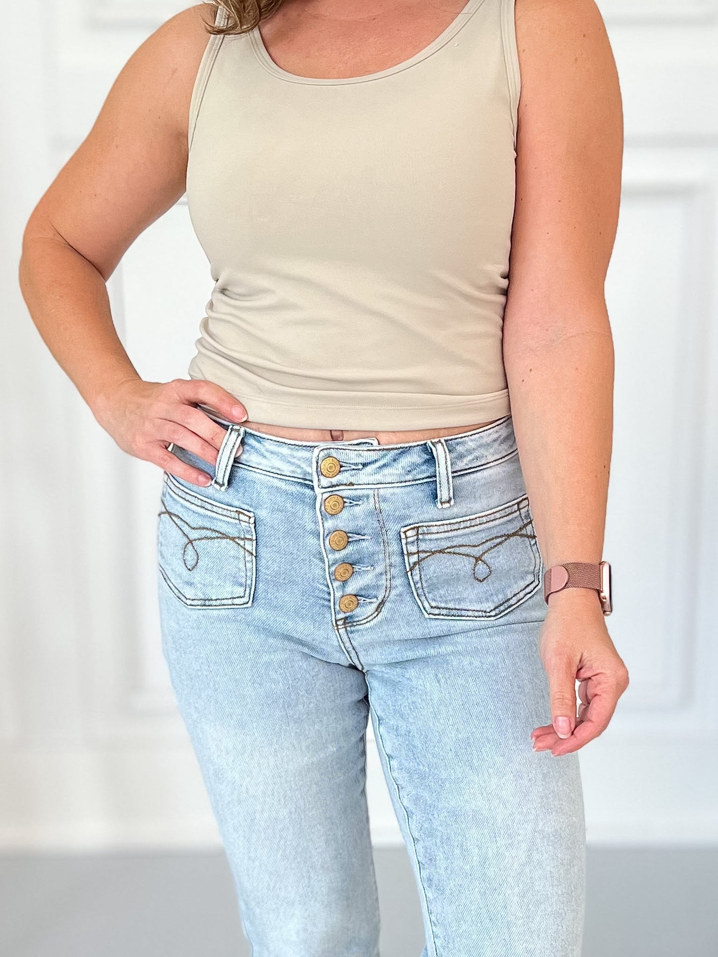 The Headliner - Judy Blue Patch Pocket Flare Jean