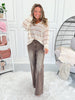 Time Traveler - Judy Blue Clay Yarn Dyed Retro Wide Leg Jean