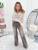 Time Traveler - Judy Blue Clay Yarn Dyed Retro Wide Leg Jean