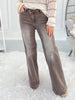 Time Traveler - Judy Blue Clay Yarn Dyed Retro Wide Leg Jean