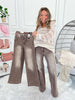 Time Traveler - Judy Blue Clay Yarn Dyed Retro Wide Leg Jean
