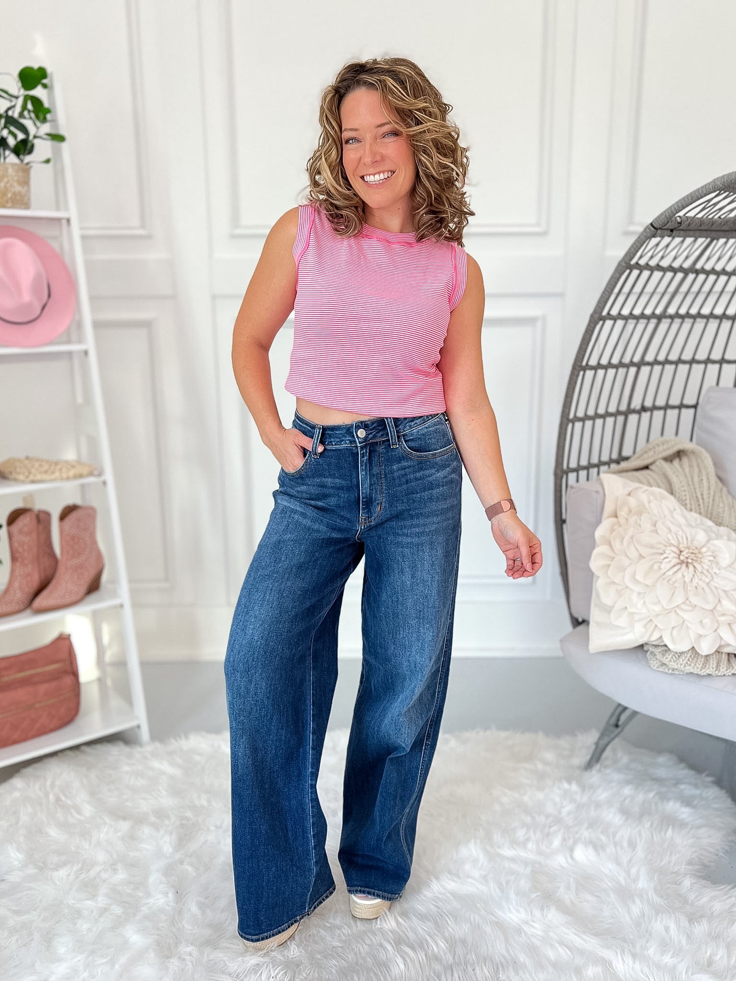Foot Loose  - Judy Blue Wilhelmina Wide Leg Jean