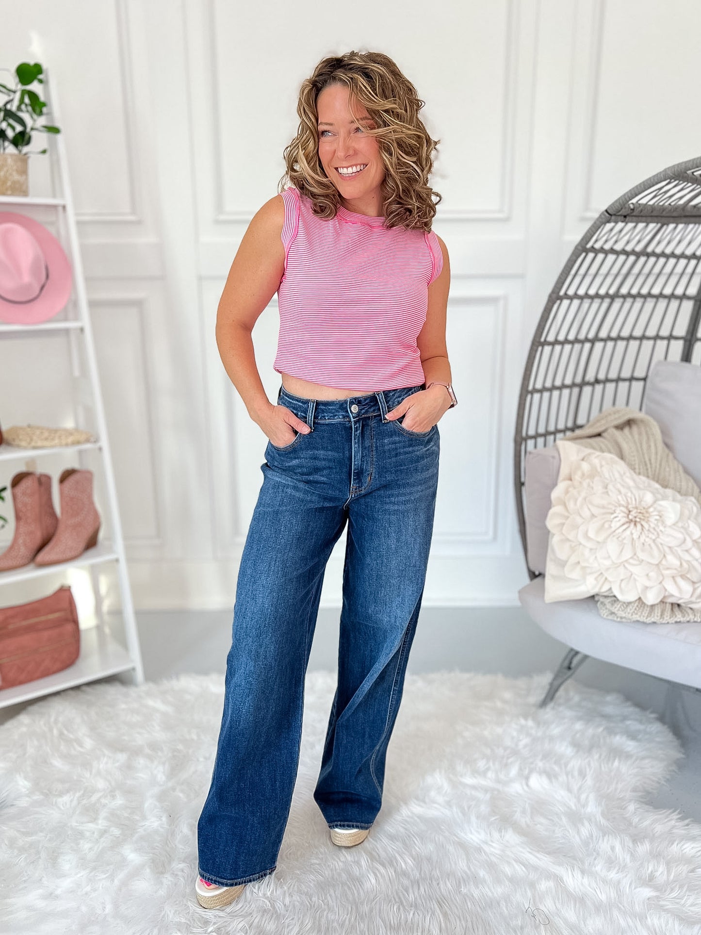 Foot Loose  - Judy Blue Wilhelmina Wide Leg Jean