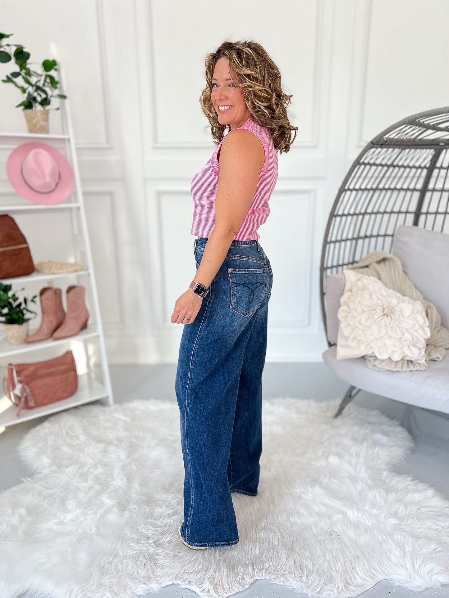 Foot Loose  - Judy Blue Wilhelmina Wide Leg Jean