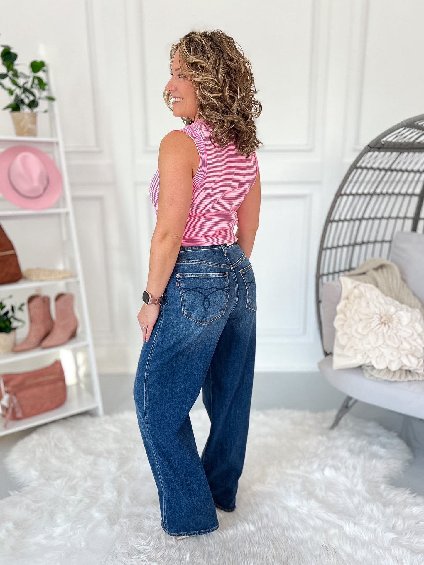 Foot Loose  - Judy Blue Wilhelmina Wide Leg Jean