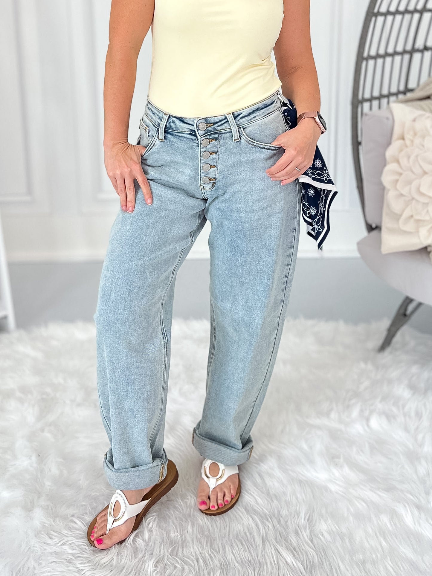 Paisley Park - Judy Blue Button Fly Marlow Arc Jean