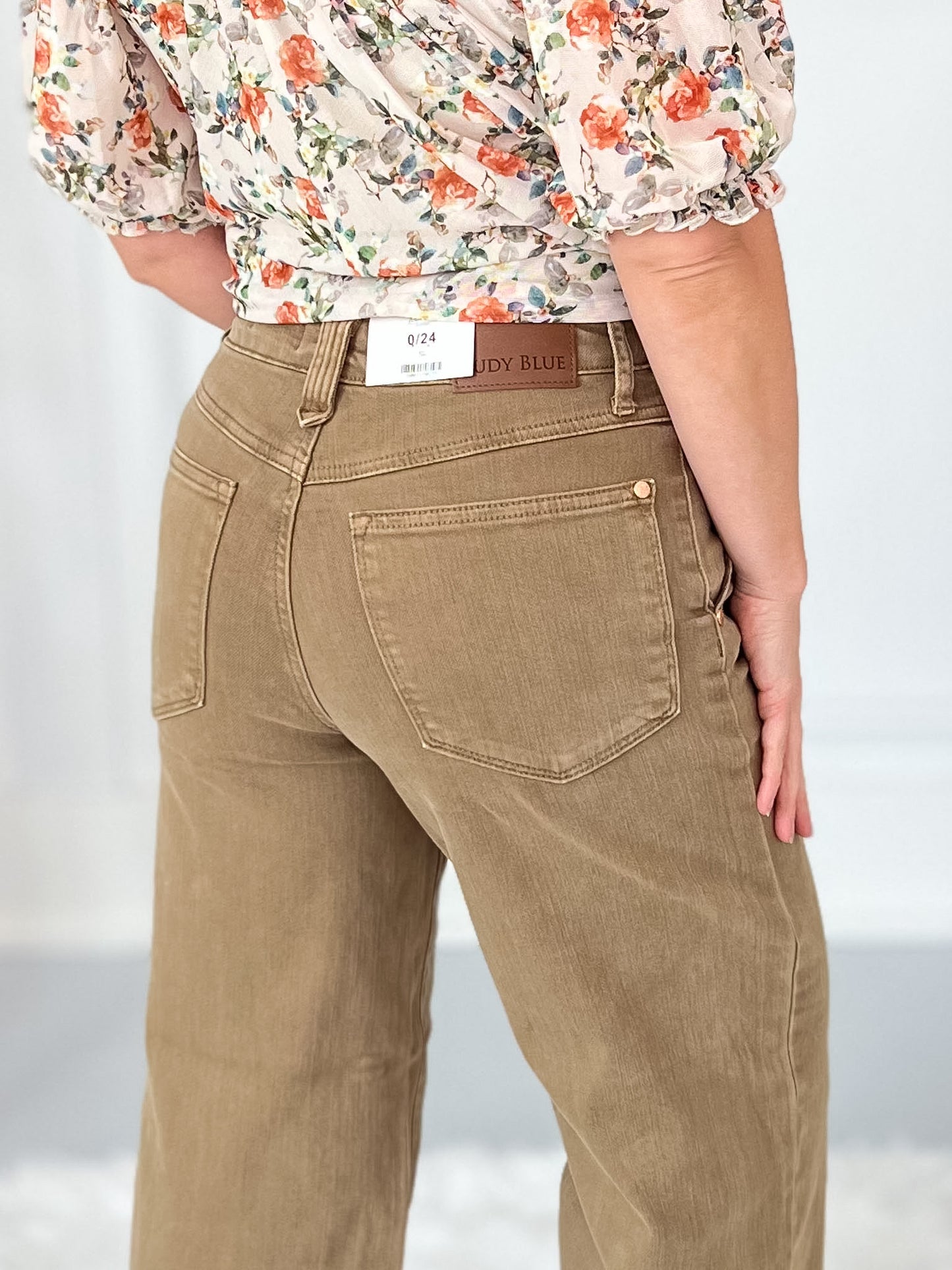 Golden Hour - Judy Blue Vintage Yoke Ankle Wide Leg Jean