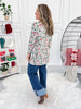 Sarah Ruffle 3/4 Sleeve - Holiday Berry