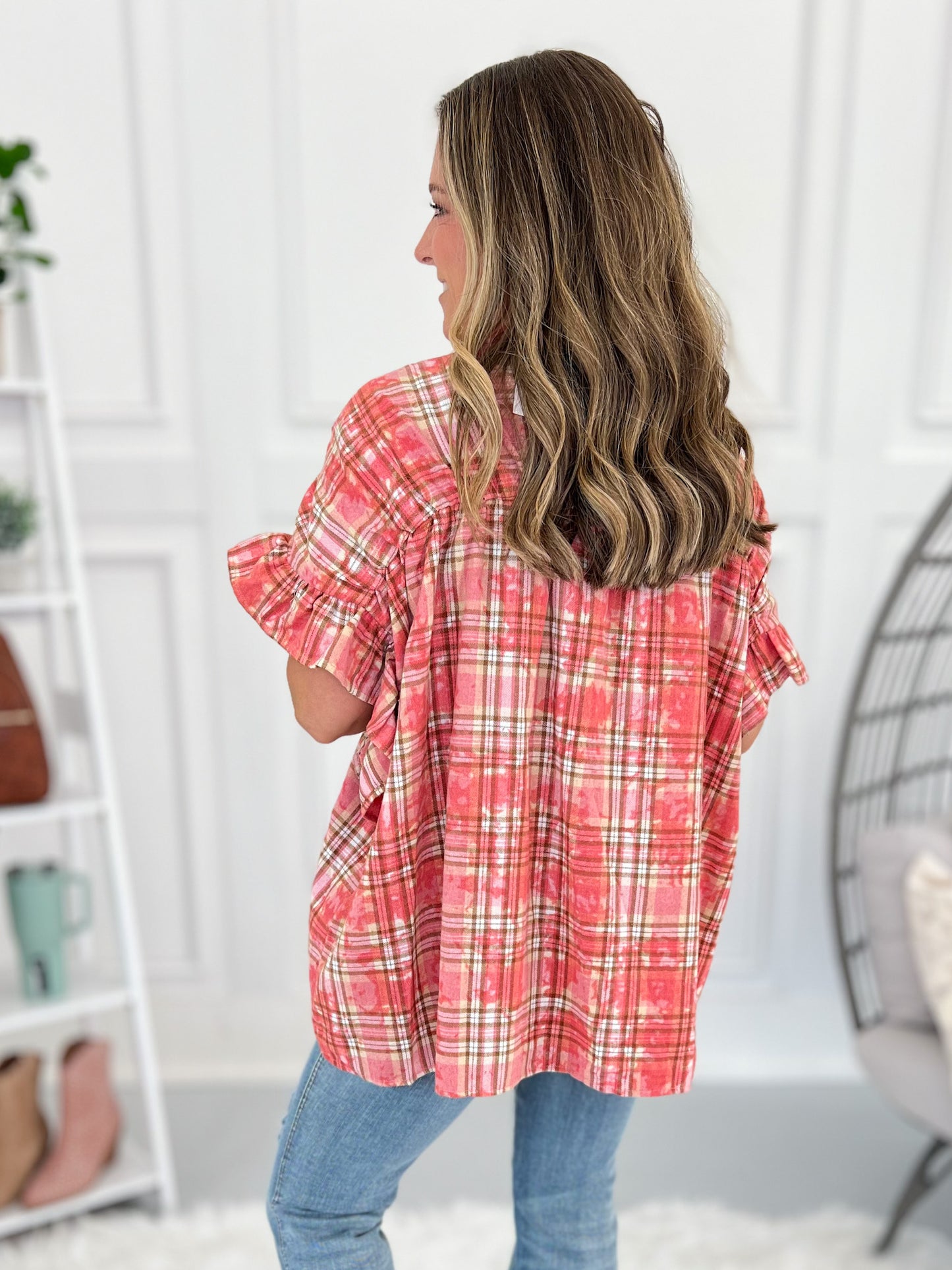 How Much It Means Plaid Blouse