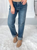 In A Cinch - Judy Blue Adjustable Back Boyfriend Jean with Hollywood Waist